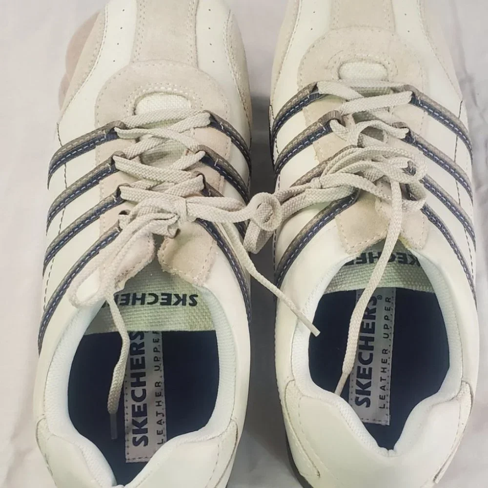 Men's Sketchers Comfort Slip White Sneakers Size 13 - Picture 4 of 6